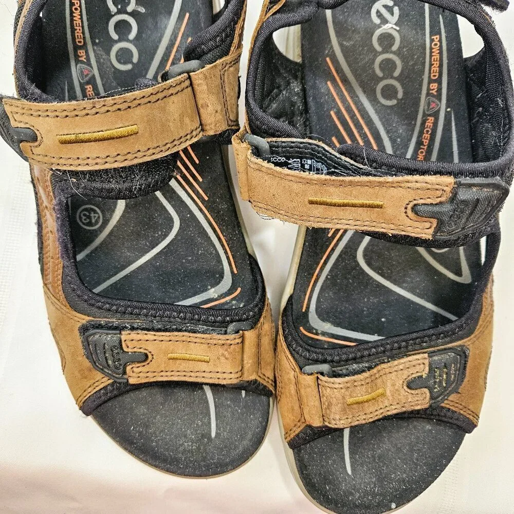 ECCO Yucatan Brown Men's Walking and Hiking Strap Sandals Size 43/10 - Picture 2 of 9